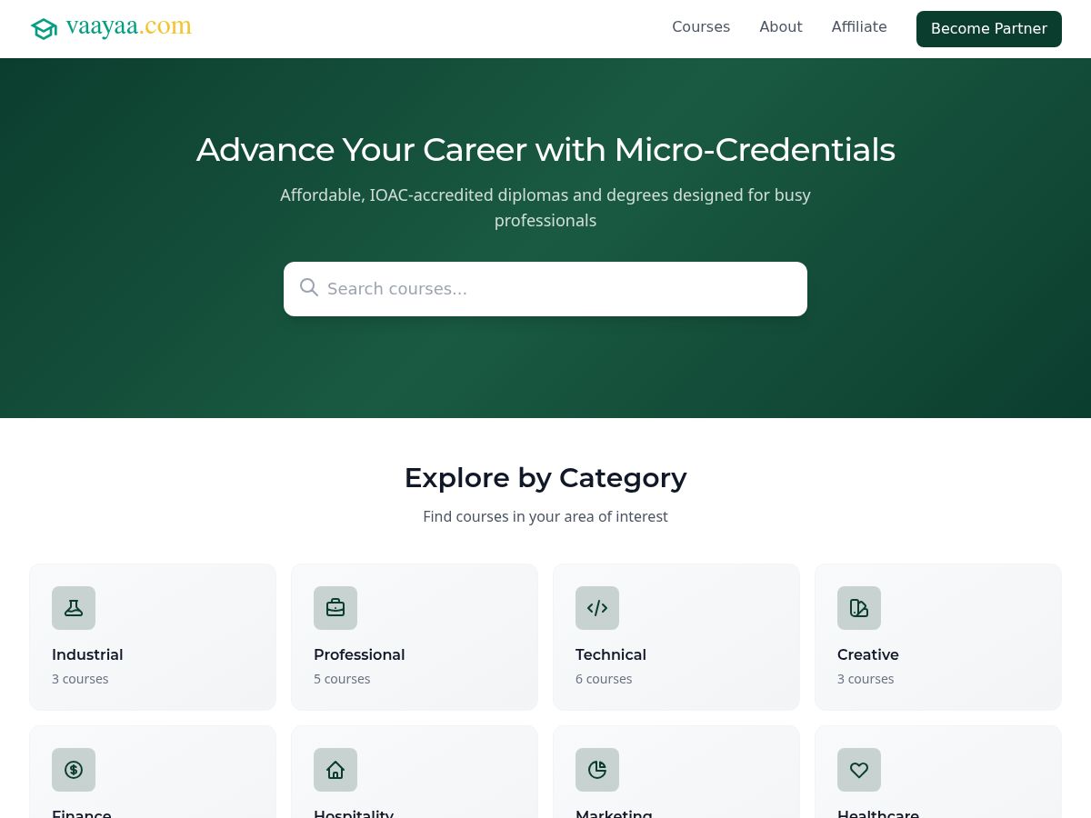 Vaayaa - Online Education Platform